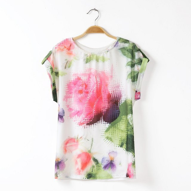 Flower Printed Casual T-shirt Top – Avery Couture
