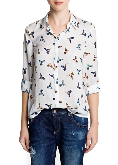 womens bird blouse