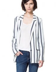Vertical Stripe Blazer Casual Coat High Quality Suit BL