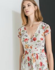 Casual Floral prints Short Sleeve Chiffon DressDRA