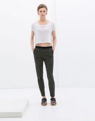 Dots Printed Pencil Trousers ASOS Inspired Skinny Pants TW-