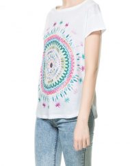Colorful Coconut tree Printed Cotton T-shirts Tops -